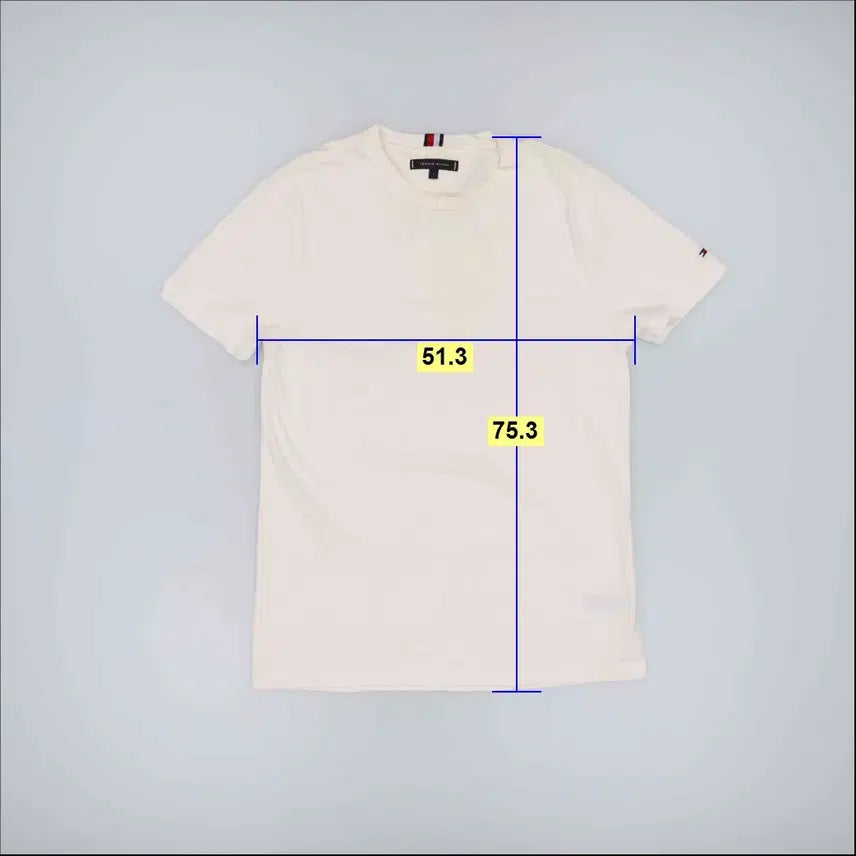 [BUNJANG] Tommy Hilfiger White Short Sleeve T-shirt / L 타미힐피거 화이트 반팔티 0320H1