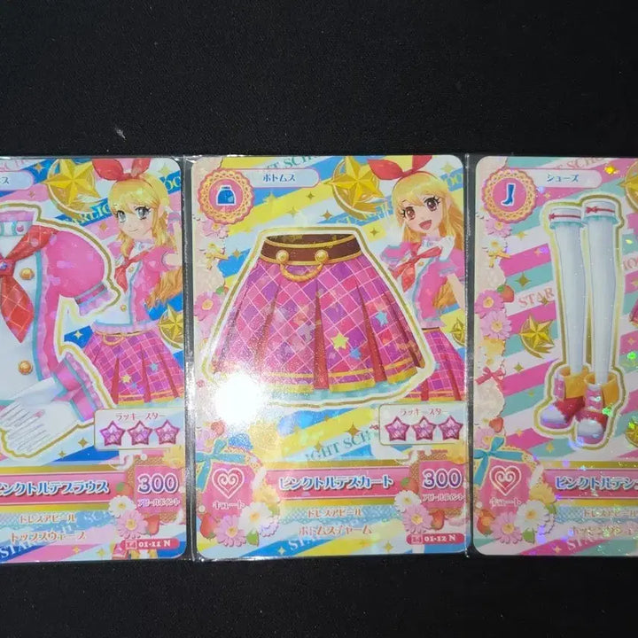 [BUNJANG] Aikatsu! Ichigo &amp; Lime 2nd Season School Look Set / 아이엠스타 아이카츠 라임 이치고 2기 스쿨룩 핑크 토르테 세트 일판