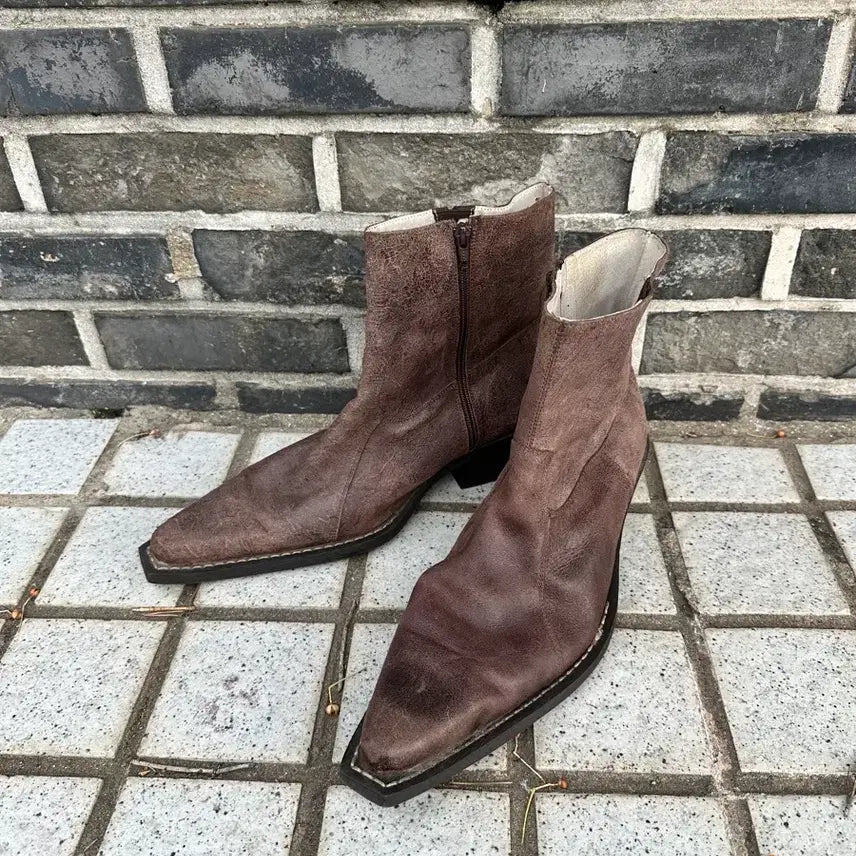 [BUNJANG] Vintage Brown Western Boots / 빈티지 브라운 웨스턴 부츠