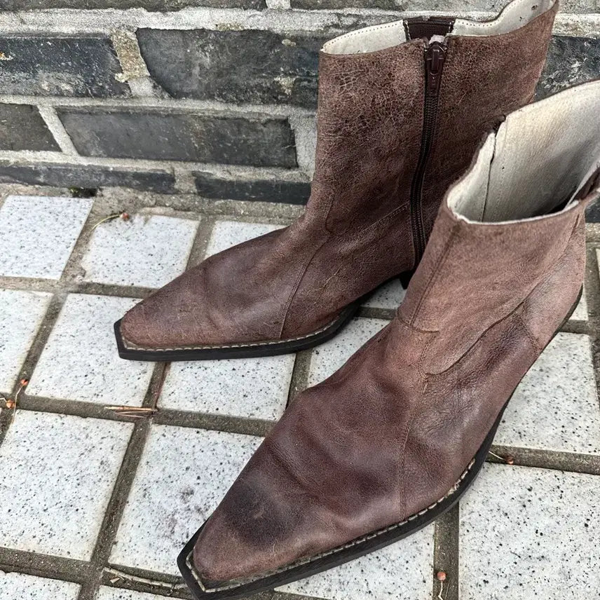 [BUNJANG] Vintage Brown Western Boots / 빈티지 브라운 웨스턴 부츠