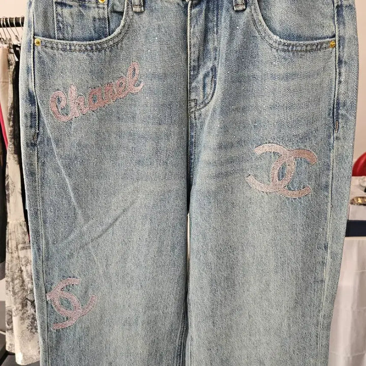 [BUNJANG] SHA Washed Denim Pants / 샤 로고 워싱 데님 팬츠