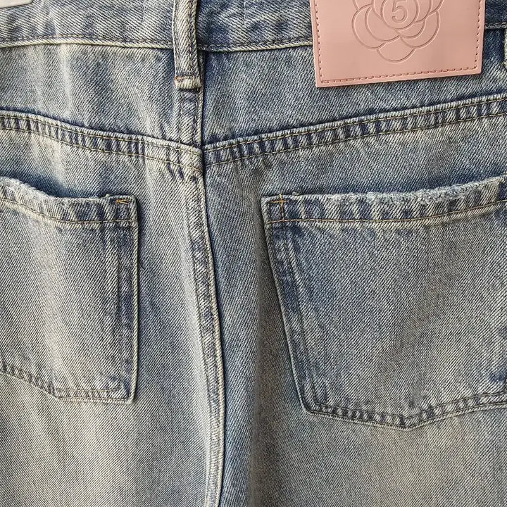 [BUNJANG] SHA Washed Denim Pants / 샤 로고 워싱 데님 팬츠