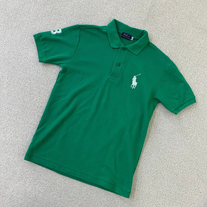 [BUNJANG] Polo Ralph Lauren Green Collar T-shirt / S 폴로랄프로렌 그린 카라 티셔츠 0319D