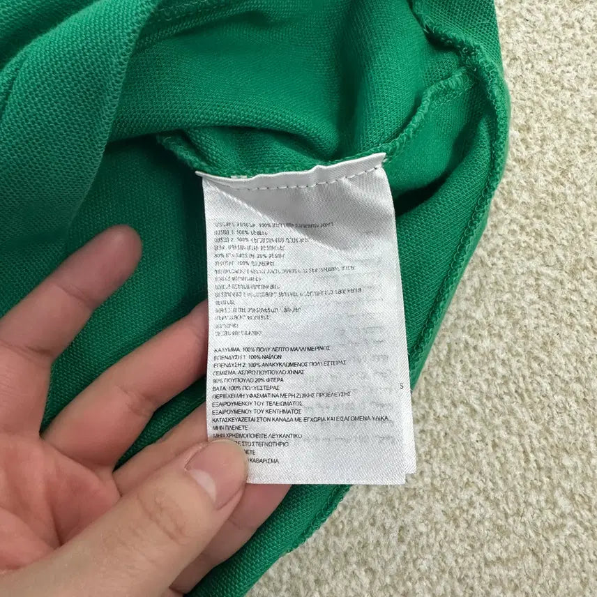 [BUNJANG] Polo Ralph Lauren Green Collar T-shirt / S 폴로랄프로렌 그린 카라 티셔츠 0319D