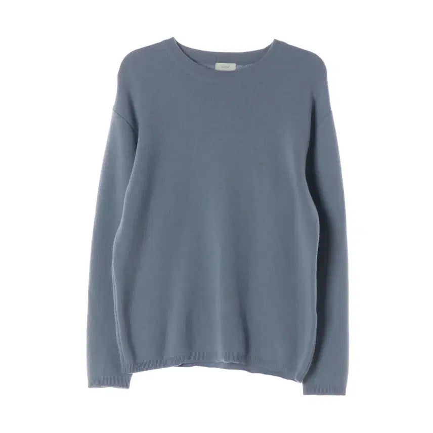 [BUNJANG] Coore Wool Blend Regular Fit Round Knit Sweater Blue / 쿠어 울 블렌드 레귤러핏 라운드 니트 스웨터 블루