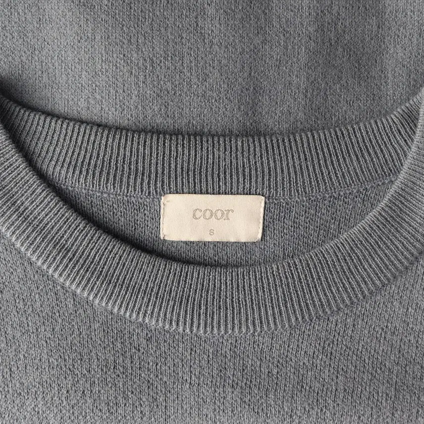 [BUNJANG] Coore Wool Blend Regular Fit Round Knit Sweater Blue / 쿠어 울 블렌드 레귤러핏 라운드 니트 스웨터 블루