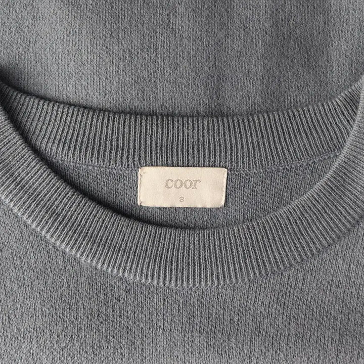 [BUNJANG] Coore Wool Blend Regular Fit Round Knit Sweater Blue / 쿠어 울 블렌드 레귤러핏 라운드 니트 스웨터 블루