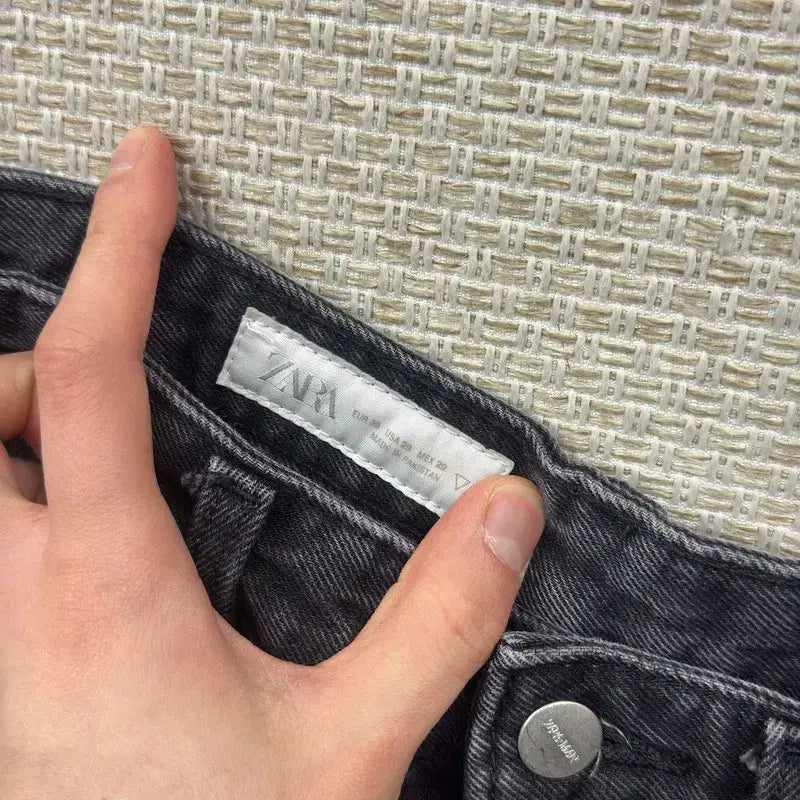 [BUNJANG] ZARA Carpenter Black Denim Pants 29 inch / 자라 ZARA 카펜터 흑청바지 29인치 M14279
