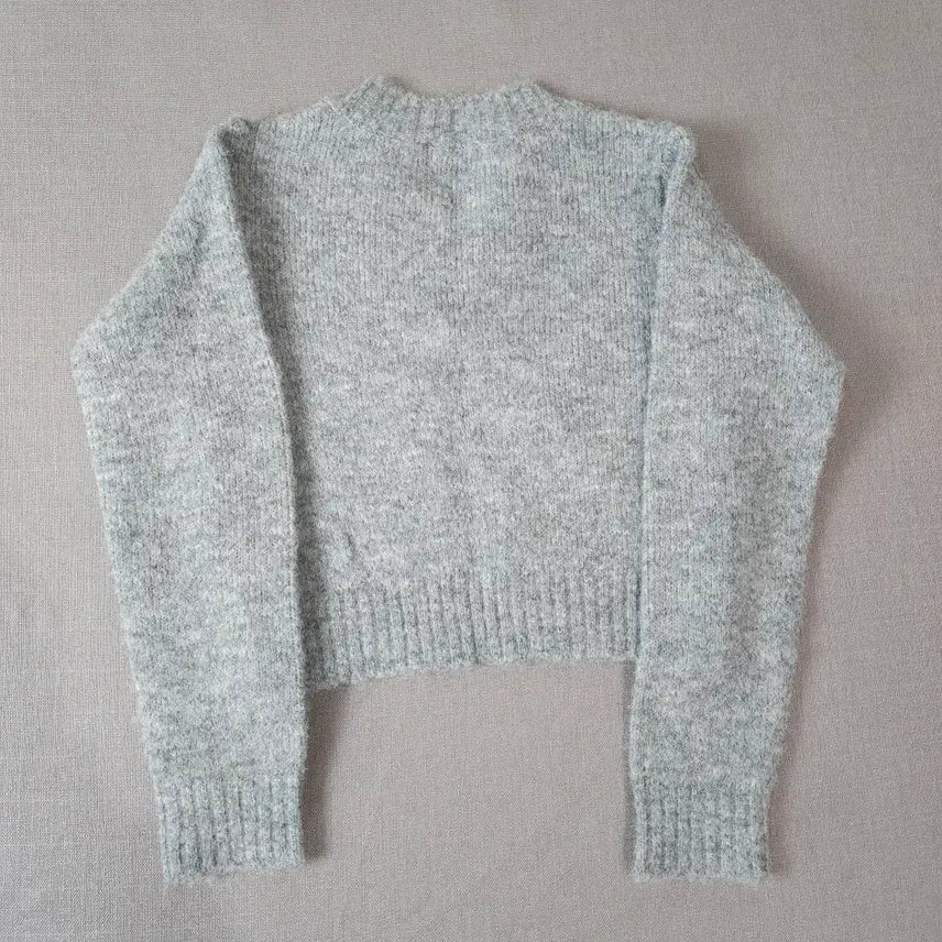 [BUNJANG] Grove Crop Long Sleeve Knit Top / Grove 그로브 크롭 긴팔 니트