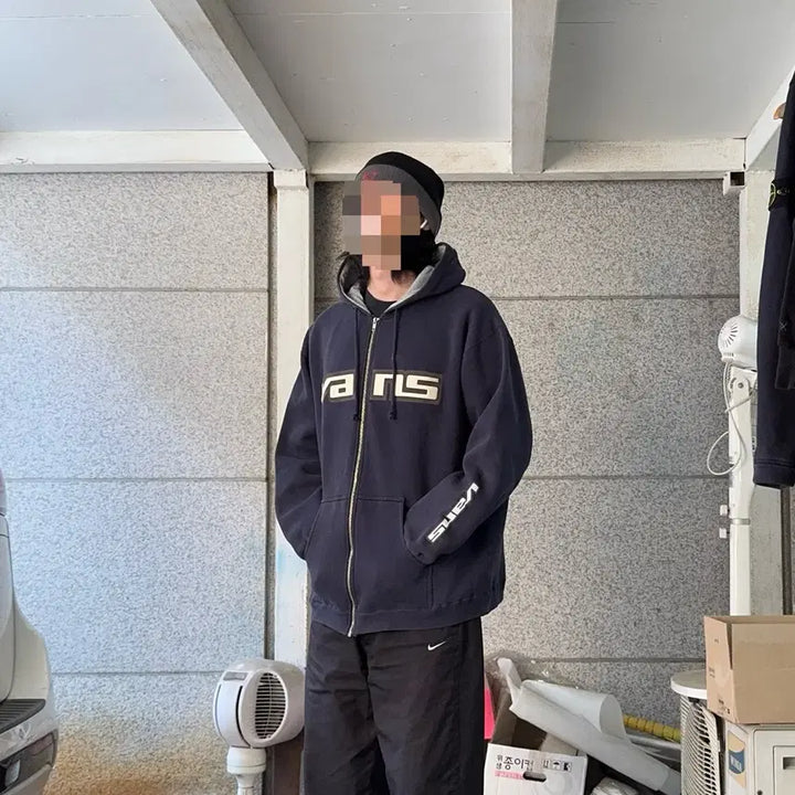 [BUNJANG] Vans Spellout Logo Hoodie Zip-up / 00s 반스 스펠아웃 로고 후드집업