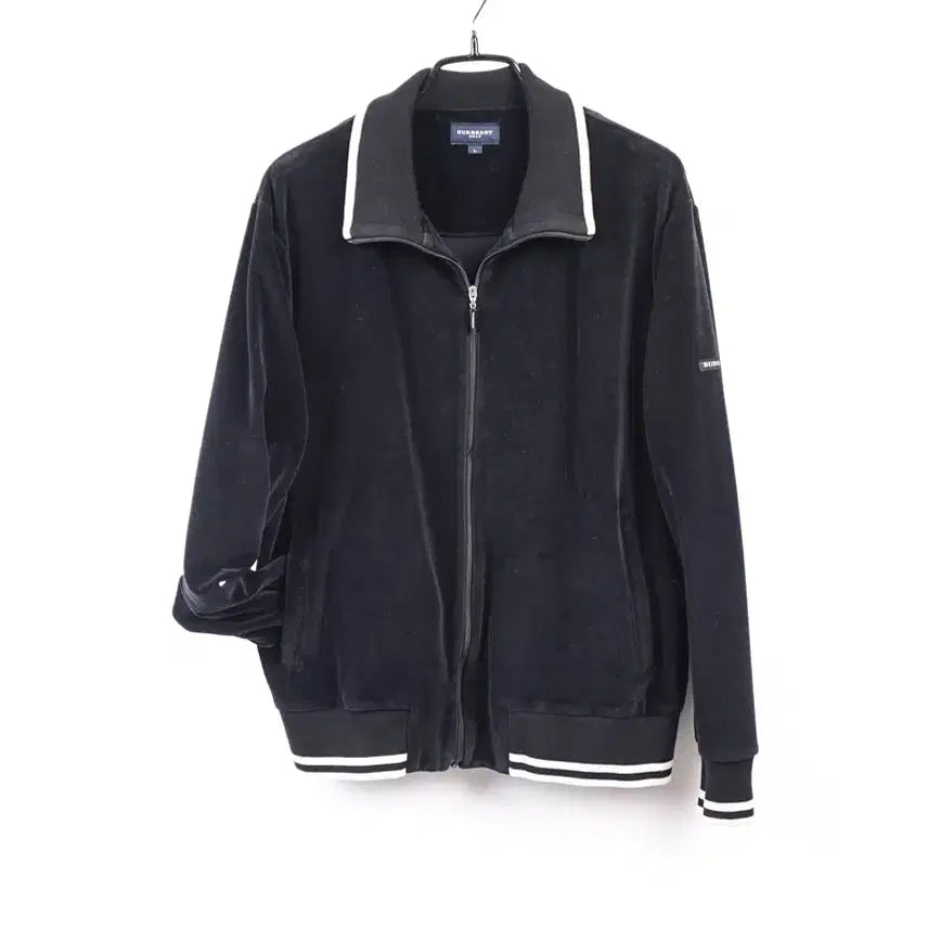 [BUNJANG] Burberry Golf Velvet Track Jacket / BURBERRY GOLF 버버리 골프 벨벳트레이닝 벨벳 져지집업 C268