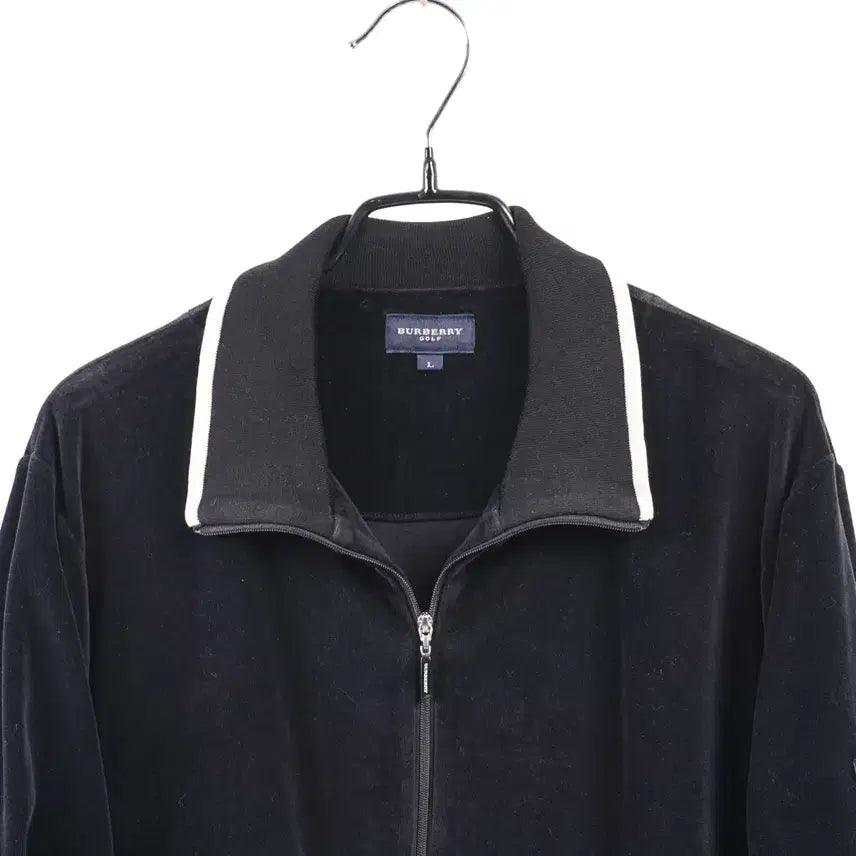 [BUNJANG] Burberry Golf Velvet Track Jacket / BURBERRY GOLF 버버리 골프 벨벳트레이닝 벨벳 져지집업 C268