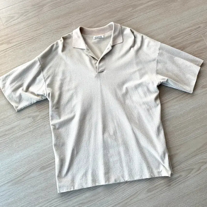 [BUNJANG] Auralee Hard Twist Amunzen Polo Shirt / 오라리 20ss 하드트위스트 아문젠 폴로