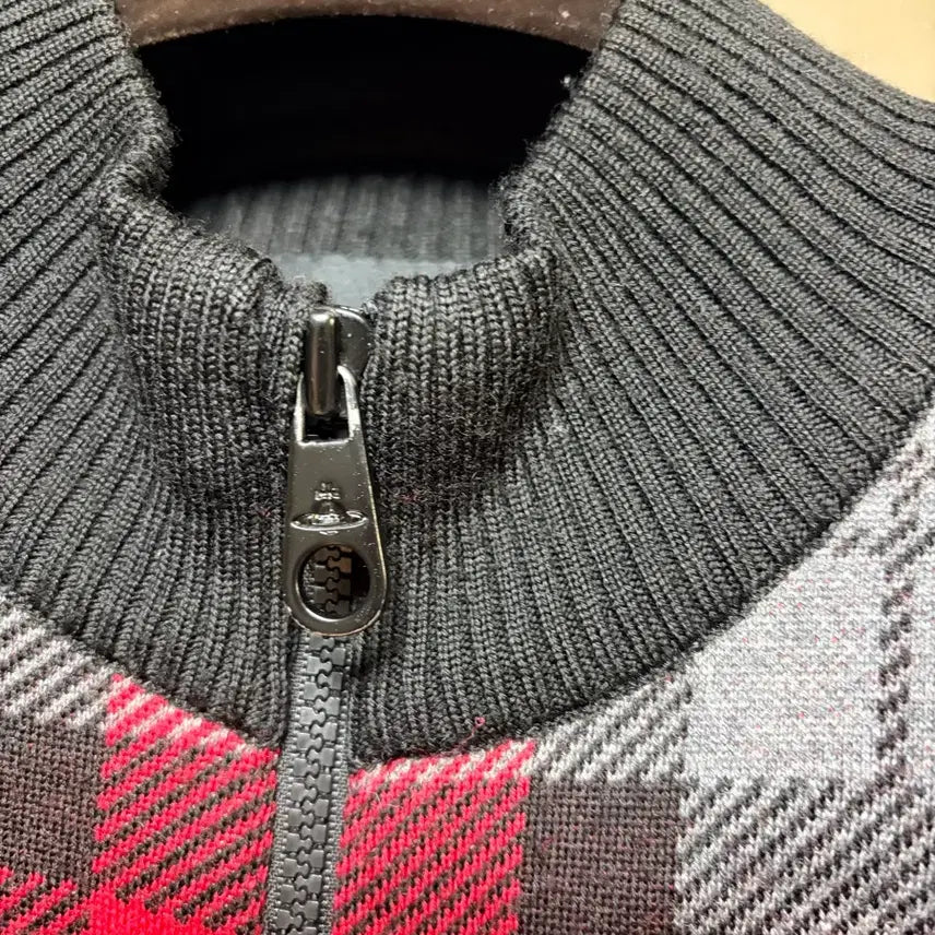 [BUNJANG] Vivienne Westwood Check Pattern Wool Zip-Up Cardigan / 비비안웨스트우드 체크 집업 가디건