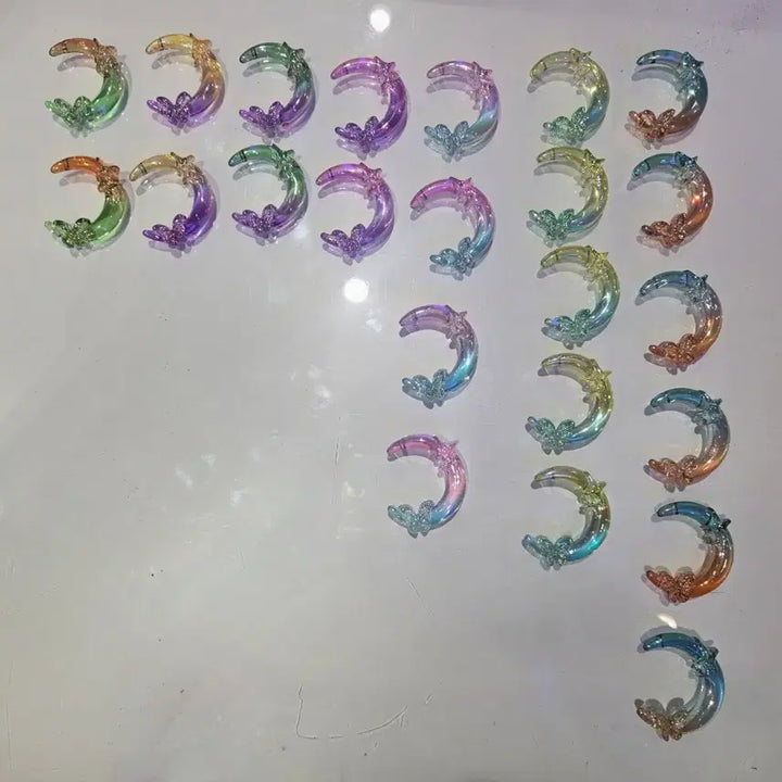 [BUNJANG] Aurora Acrylic Beads - Moon/Star/Butterfly / 오로라 달/별/나비 아크릴비즈 ㅡ 볼펜가능
