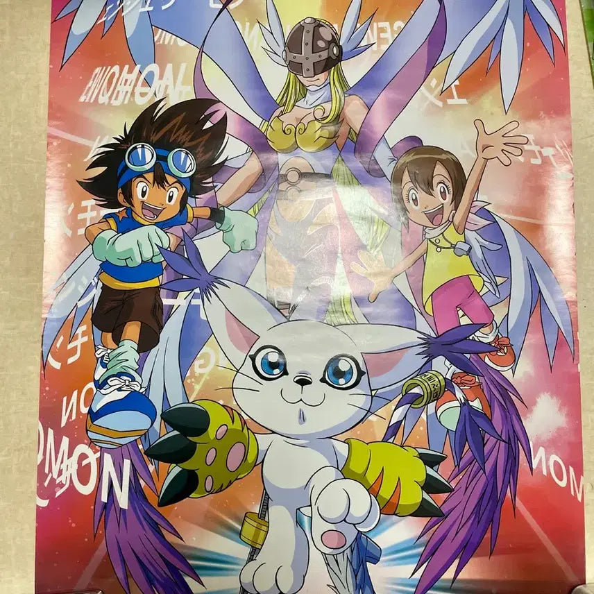 [BUNJANG] Banpresto Digimon Adventure Character Poster Taichi, Hikari, Gatomon, Angewomon / 반프레스토 디지몬 어드벤처 캐릭터 포스터 태일,나리,가트몬,엔젤우몬