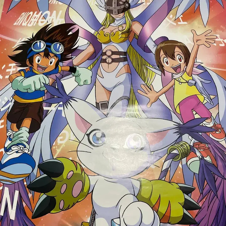 [BUNJANG] Banpresto Digimon Adventure Character Poster Taichi, Hikari, Gatomon, Angewomon / 반프레스토 디지몬 어드벤처 캐릭터 포스터 태일,나리,가트몬,엔젤우몬