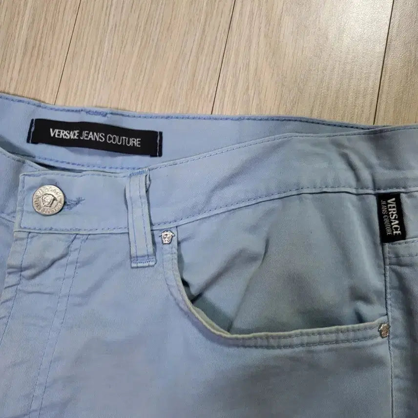 [BUNJANG] Versace Sky Blue Cotton Pants / VERSACE 베르사체 하늘색 면바지