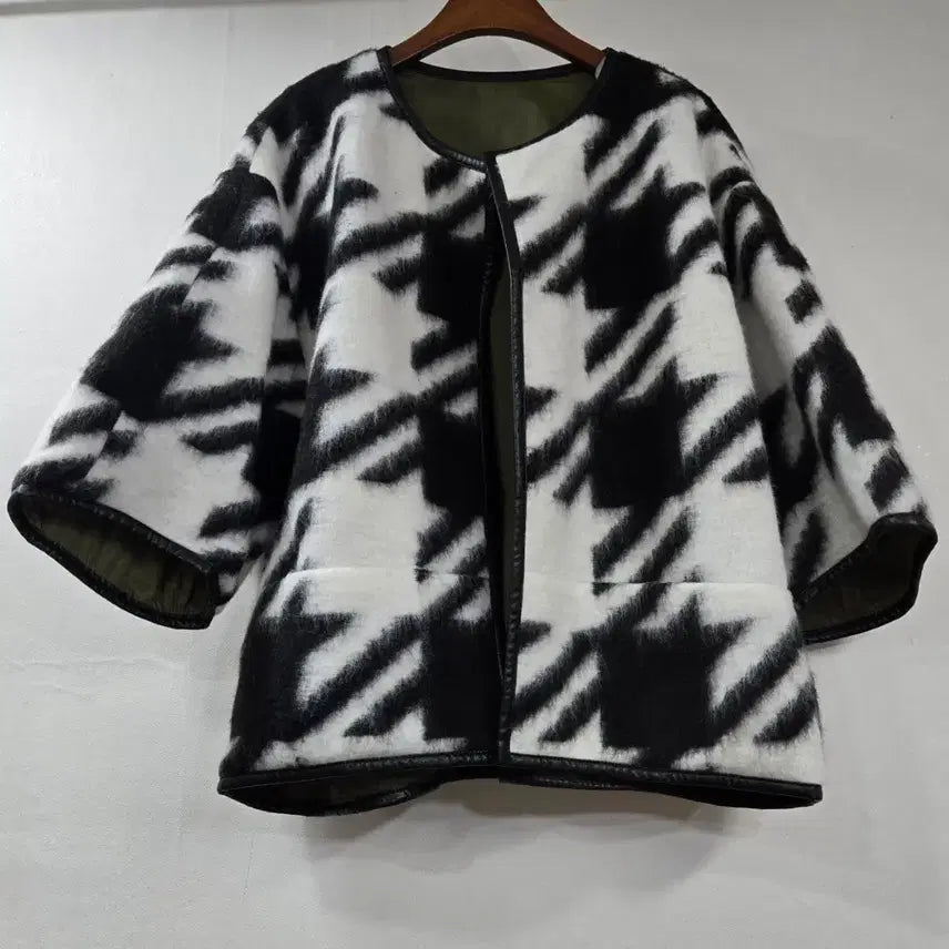[BUNJANG] Haunt Check Alpaca 100% Jacket / 하운트체크 알파카 100% 자켓