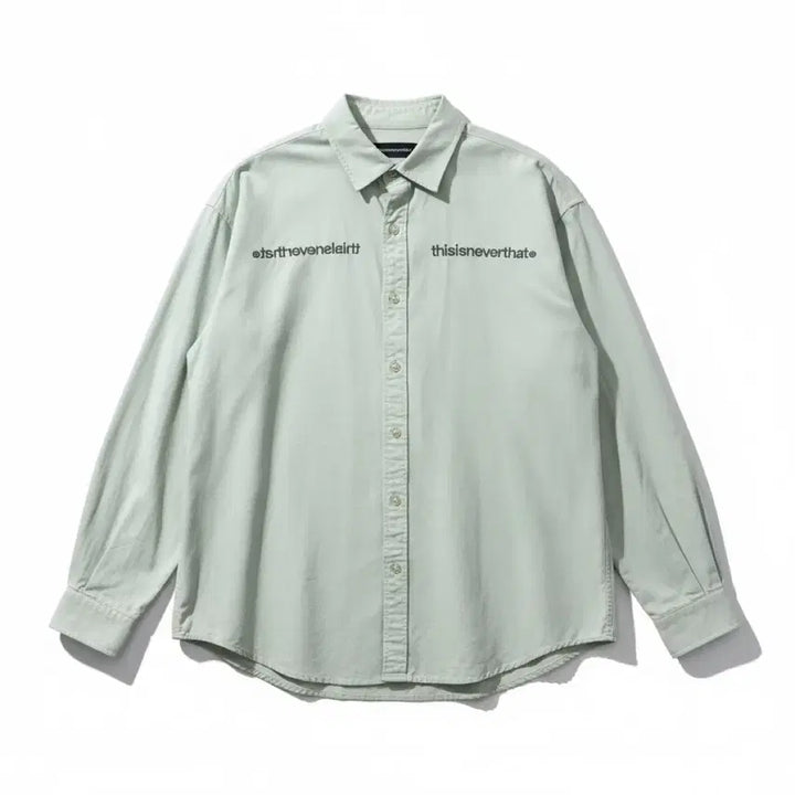 [BUNJANG] thisisneverthat Mint Long Sleeve Shirt L / 디스이즈네버댓 셔츠 민트색 긴팔 L