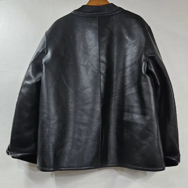 [BUNJANG] Imvely Faux Leather Fur Jacket / 임블리 가죽 퍼자켓