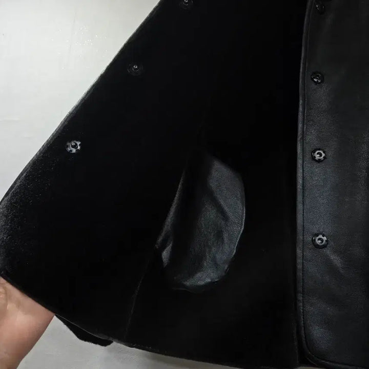 [BUNJANG] Imvely Faux Leather Fur Jacket / 임블리 가죽 퍼자켓