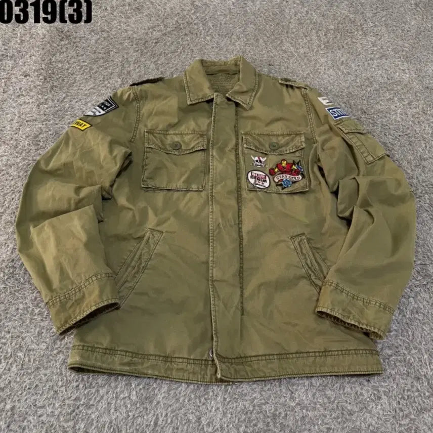 [SOLD OUT] 아메리칸이글 카키색 패치 포인트 야상 자켓s 0319