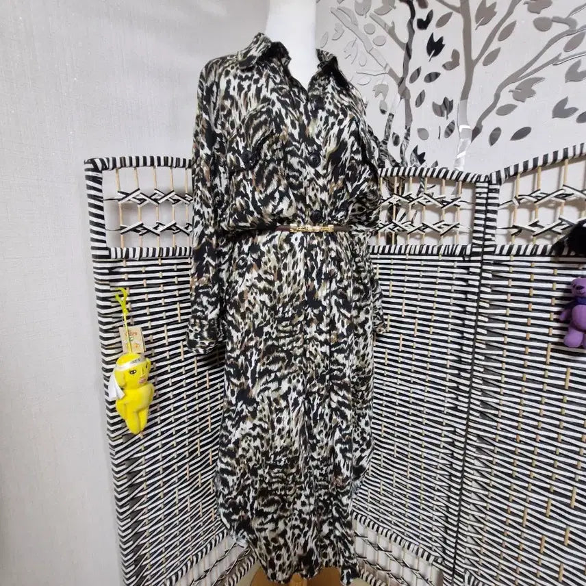 [BUNJANG] ZARA Leopard Print Shirt Dress / 자라 레오파드 셔츠 원피스