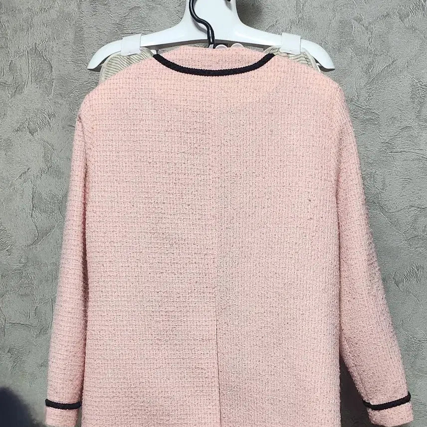 [BUNJANG] Pink Tweed Jacket / slit트위드자켓