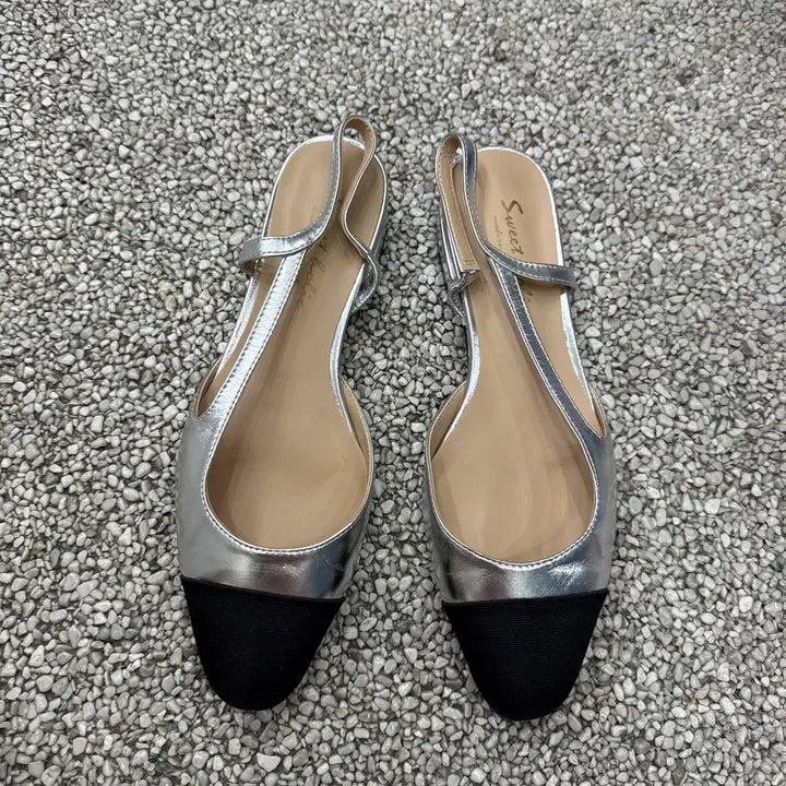 [BUNJANG] Leather Slingback Flat Shoes 230 / 양가죽 슬링백 플랫 단화 230 새제품