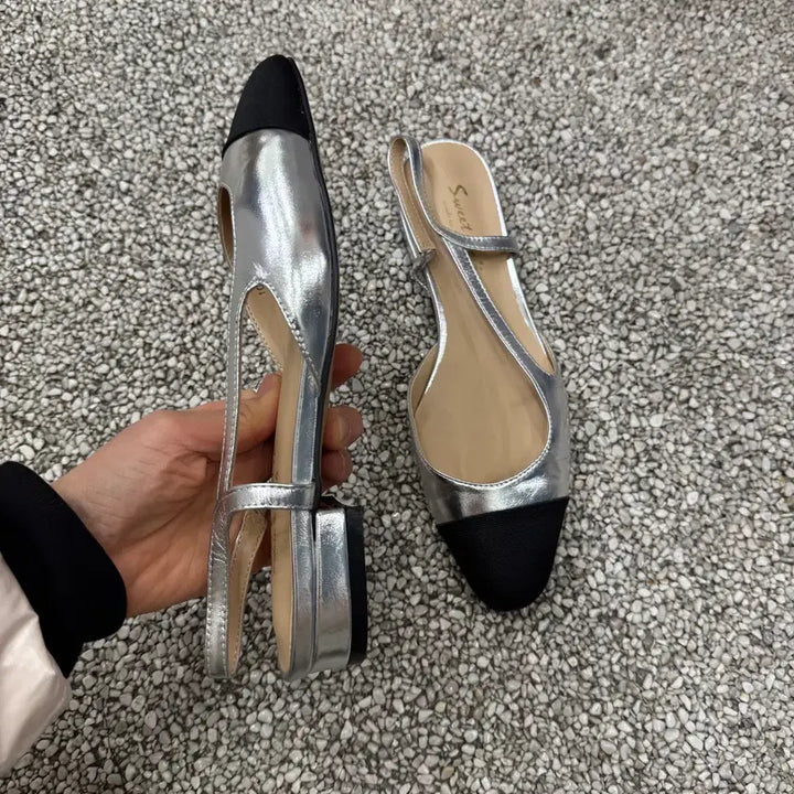 [BUNJANG] Leather Slingback Flat Shoes 230 / 양가죽 슬링백 플랫 단화 230 새제품