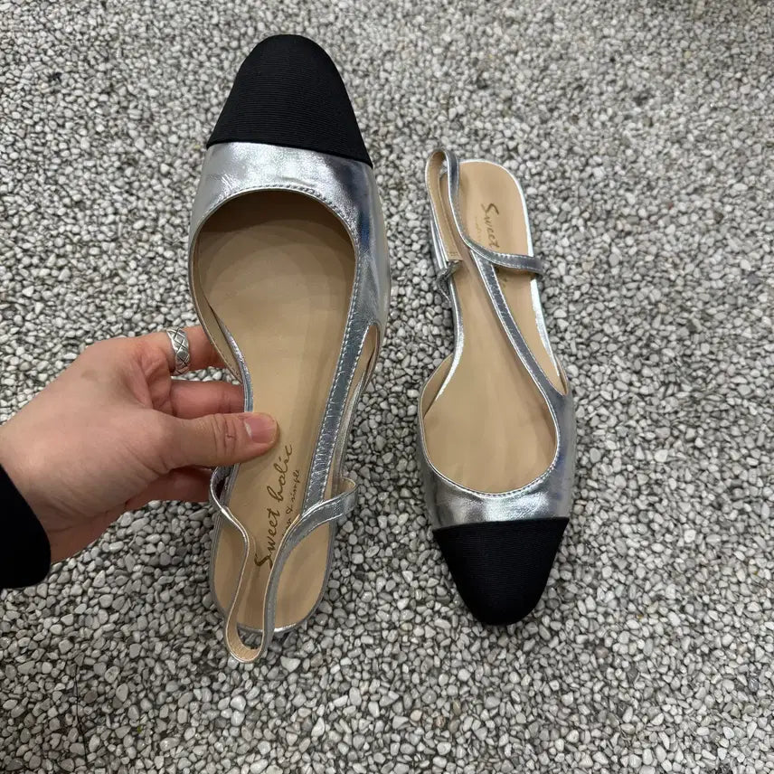 [BUNJANG] Leather Slingback Flat Shoes 230 / 양가죽 슬링백 플랫 단화 230 새제품
