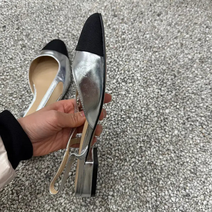 [BUNJANG] Leather Slingback Flat Shoes 230 / 양가죽 슬링백 플랫 단화 230 새제품