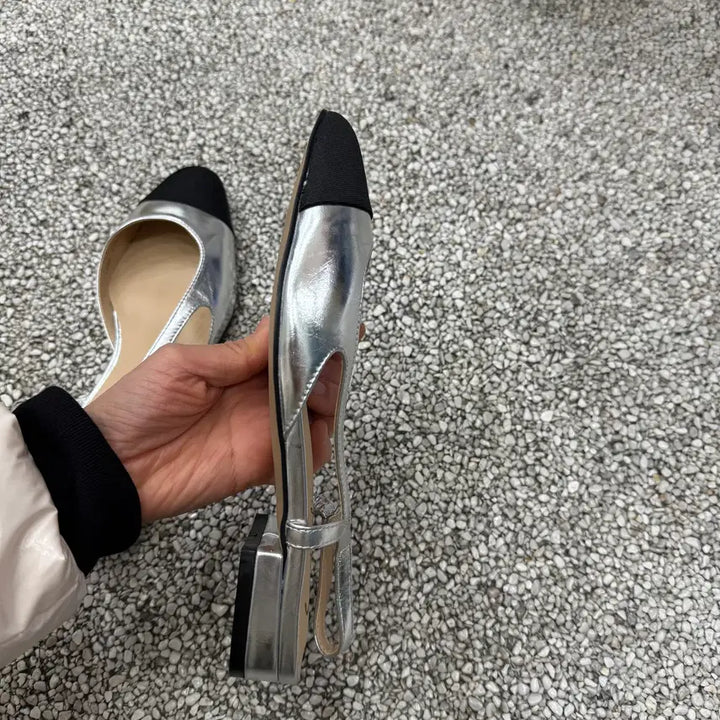 [BUNJANG] Leather Slingback Flat Shoes 230 / 양가죽 슬링백 플랫 단화 230 새제품