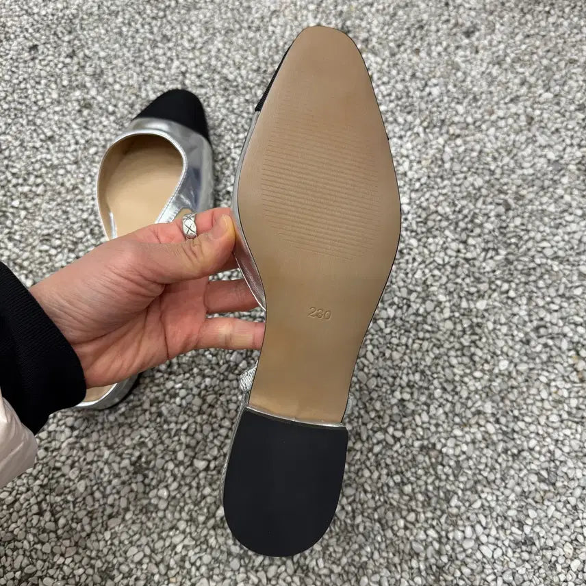 [BUNJANG] Leather Slingback Flat Shoes 230 / 양가죽 슬링백 플랫 단화 230 새제품