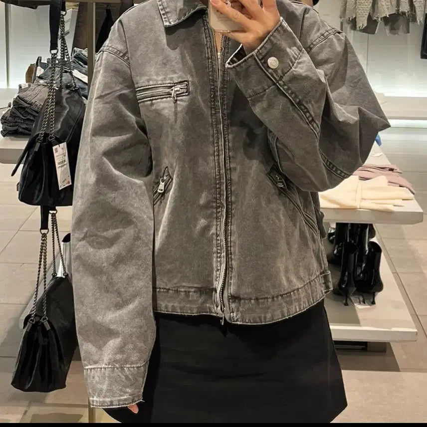 [BUNJANG] Zara Denim Jumper XS / 자라 데님 점퍼