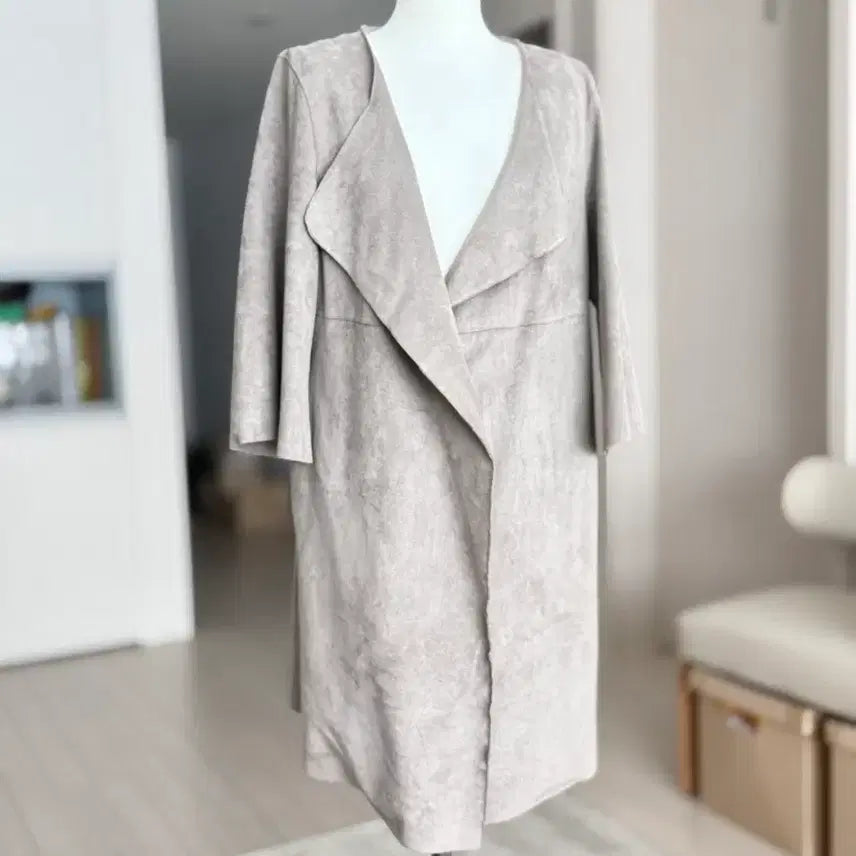 [BUNJANG] Unbranded Suede-Feel Lightweight Coat / 세무 느낌 패브릭  가벼운 코트