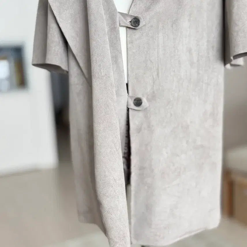 [BUNJANG] Unbranded Suede-Feel Lightweight Coat / 세무 느낌 패브릭  가벼운 코트