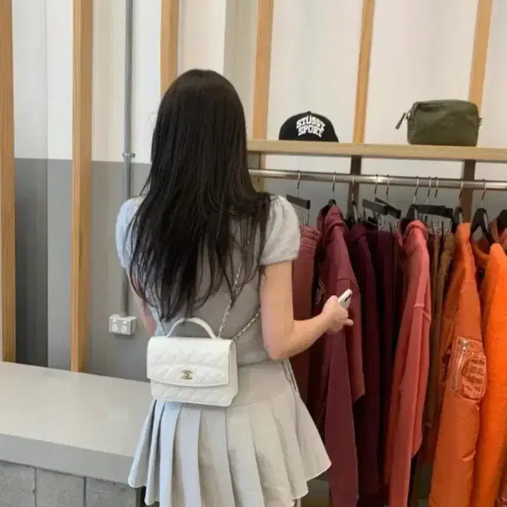 [BUNJANG] Lillycotz Sorbet Puff Knit &amp; Sand Pleats Skirt / 릴리코츠 소르베퍼프니트, 샌드플리츠스커트