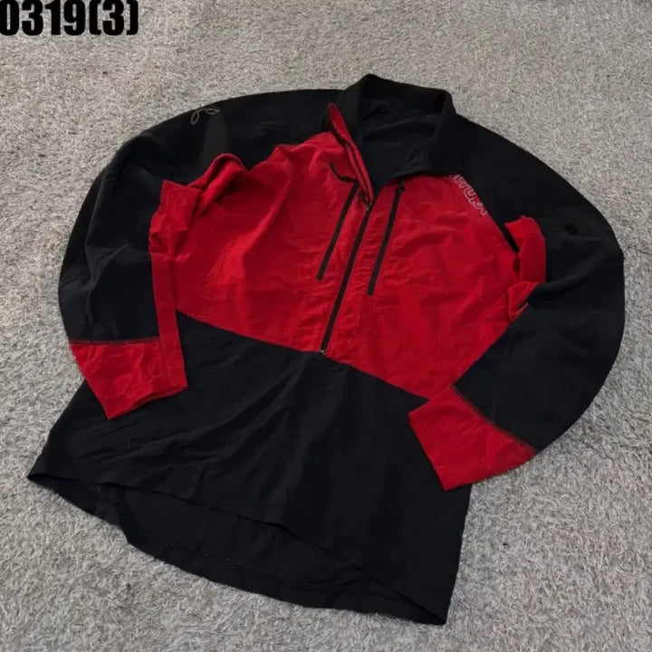 [BUNJANG] Red/Black Windbreaker Jacket / 레드/블랙 바람막이 자켓 0319