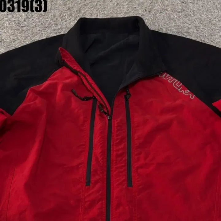 [BUNJANG] Red/Black Windbreaker Jacket / 레드/블랙 바람막이 자켓 0319
