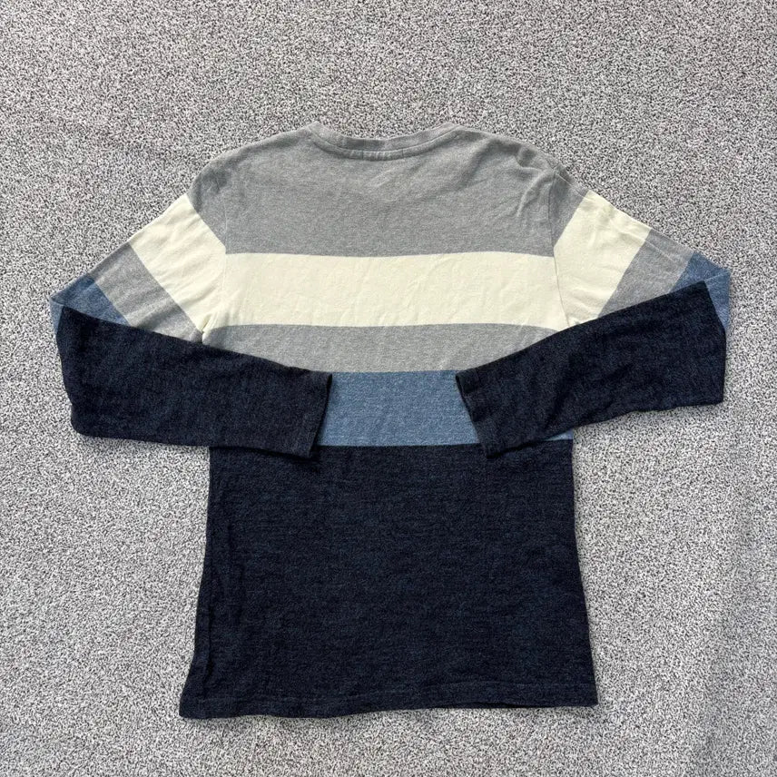 [BUNJANG] Hazzys Color Block Knit Long Sleeve T-shirt / 95 헤지스 배색 니트 긴팔티 60316J
