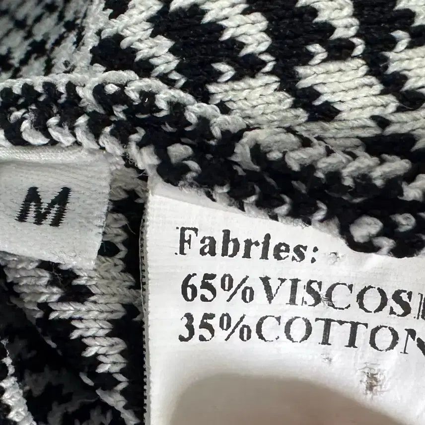 [BUNJANG] Viscose Houndstooth Check Knit Dress / 비스코스 체크 니트원피스 M