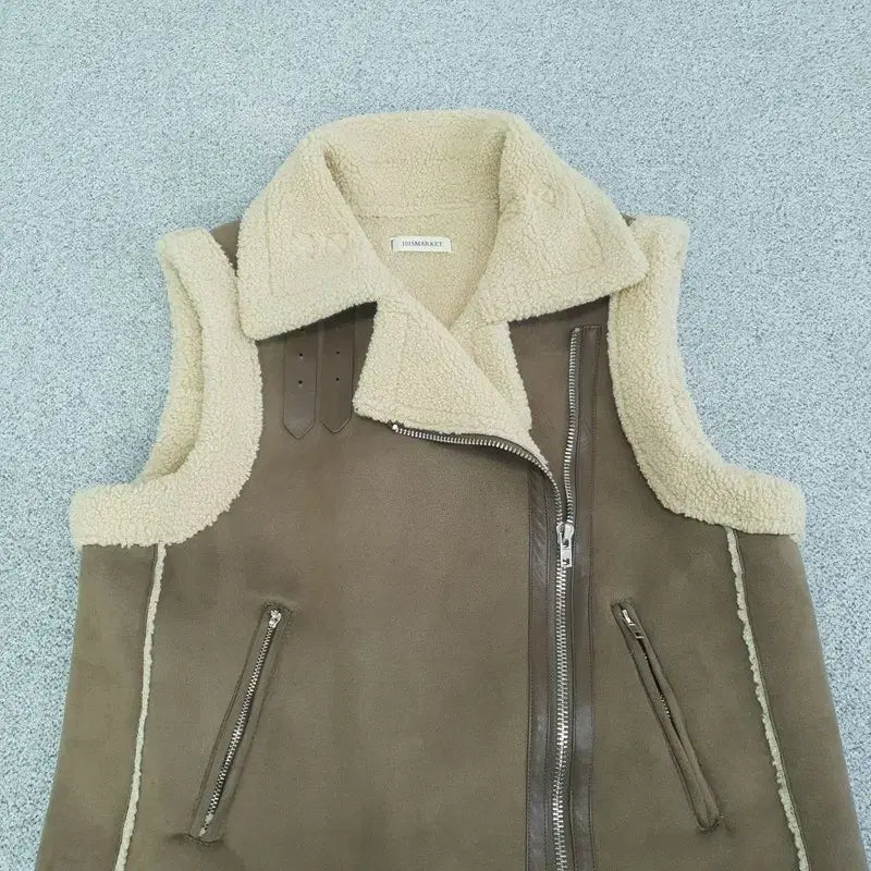 [BUNJANG] Vintage F Musntang Vest / [F] 빈티지 무스탕 조끼
