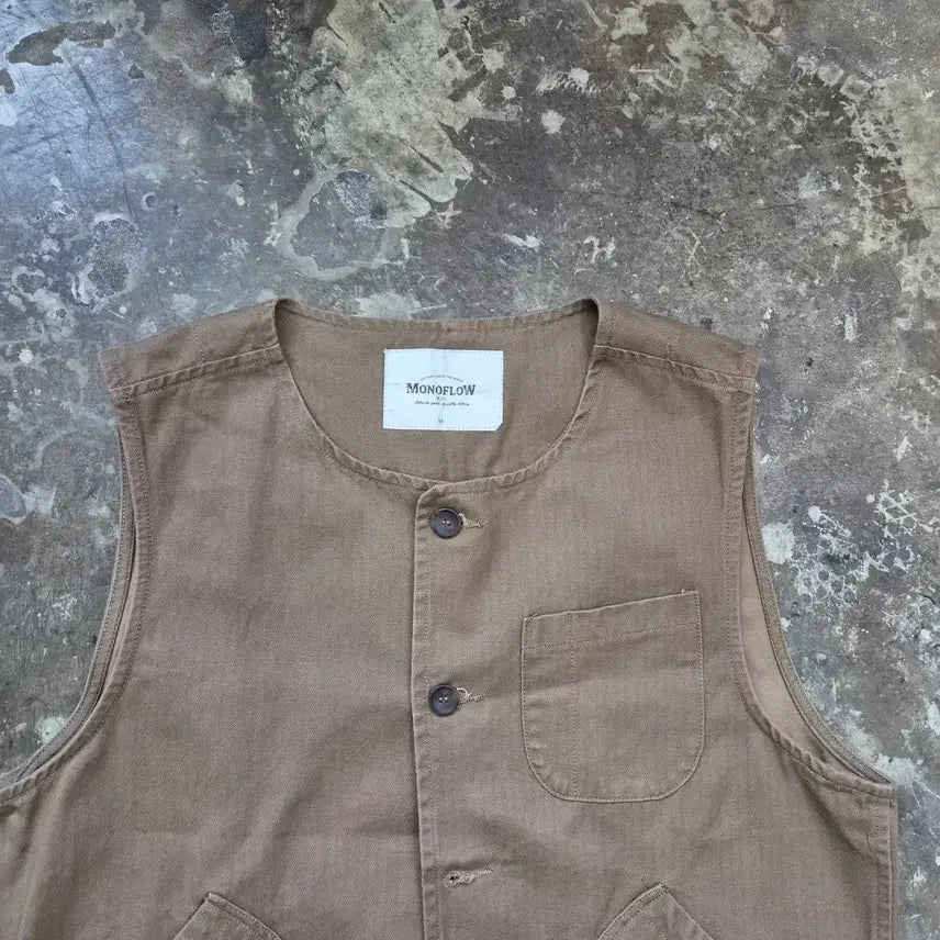 [BUNJANG] Monoflow Work Vest / 모노플로우 아메카지 워크 베스트 조끼 아메카지 워크웨어