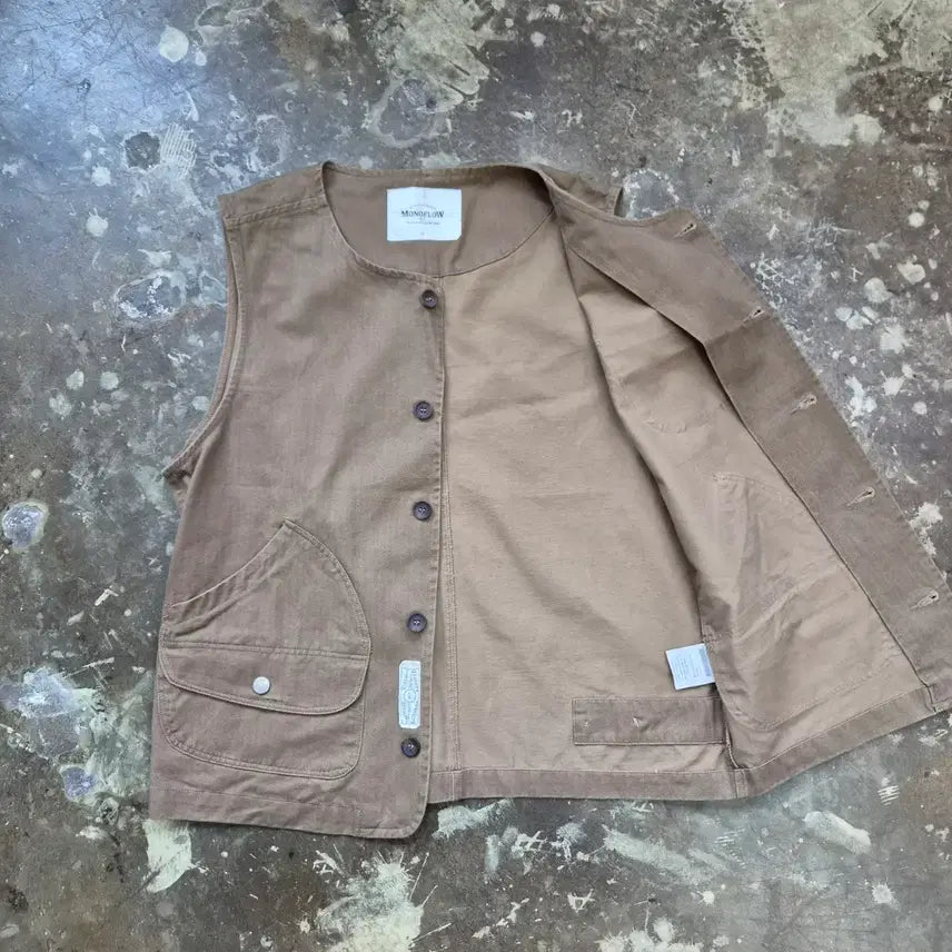 [BUNJANG] Monoflow Work Vest / 모노플로우 아메카지 워크 베스트 조끼 아메카지 워크웨어