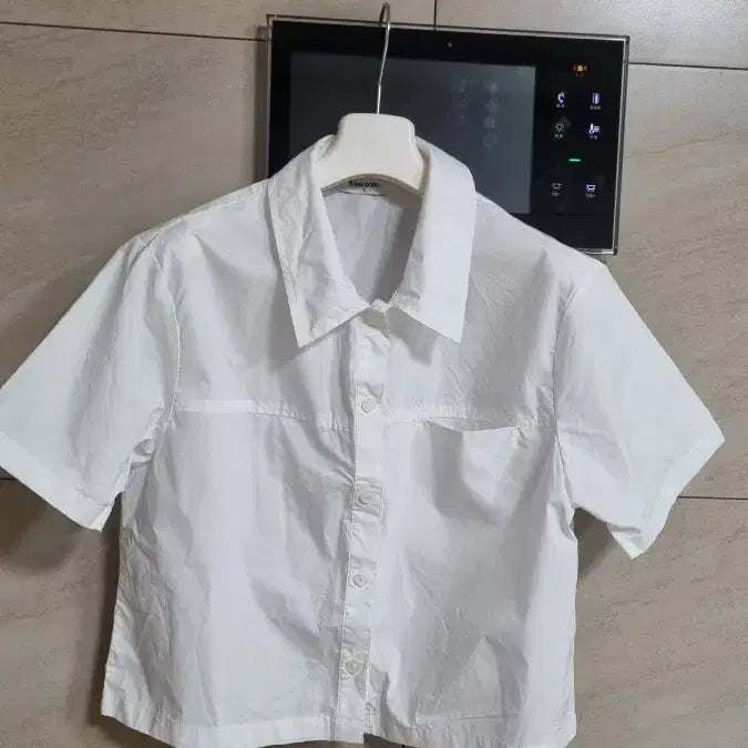 [BUNJANG] 8Seconds White Short Sleeve Shirt S / 에잇세컨즈 화이트 반팔 셔츠S