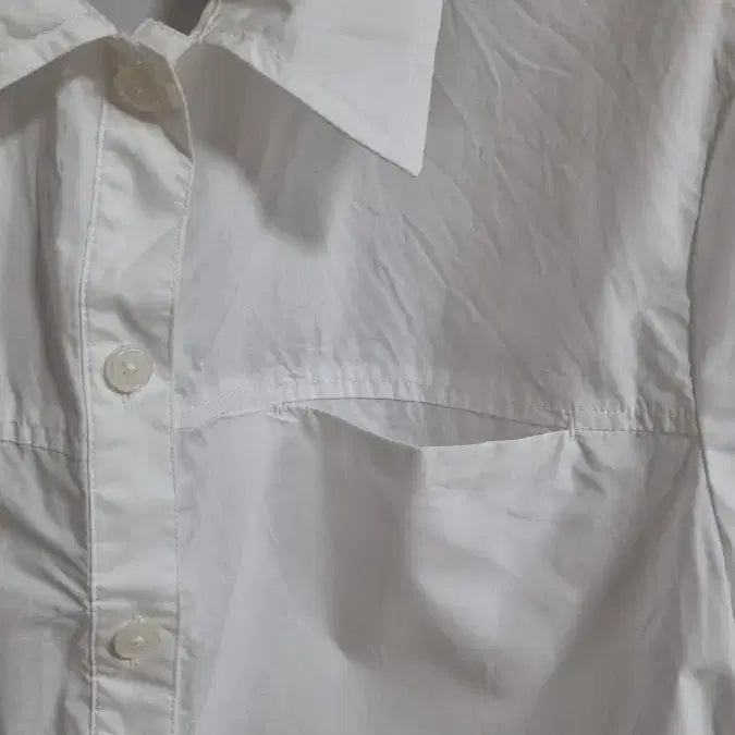 [BUNJANG] 8Seconds White Short Sleeve Shirt S / 에잇세컨즈 화이트 반팔 셔츠S