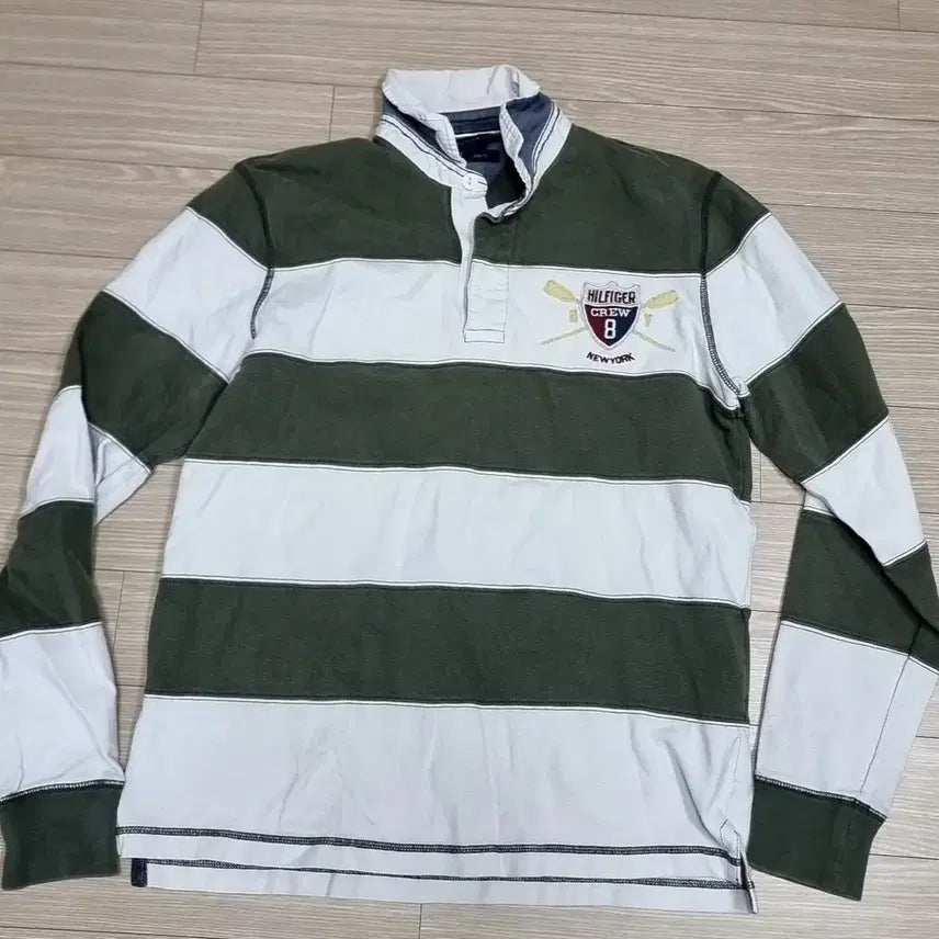 [BUNJANG] Tommy Hilfiger Striped Rugby Long Sleeve T-shirt (Large) / 타미힐피거 스트라이프 럭비 긴팔티 라지