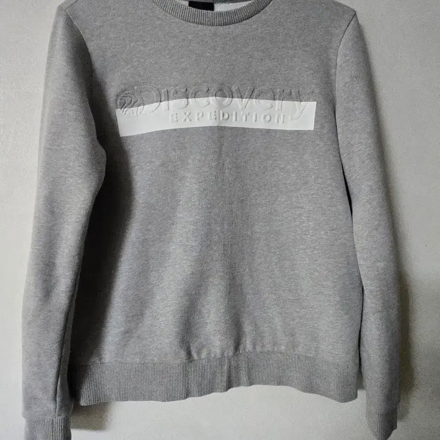 [BUNJANG] Discovery Gray Crewneck T-shirt (Size 90) / 디스커버리 회색 맨투맨 티셔츠  90